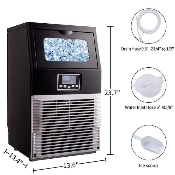 Xspracer Moray 100 lbs. Daily Production Freestanding Automatic Clear Ice  Maker in Black JH-ES199475AAN - The Home Depot