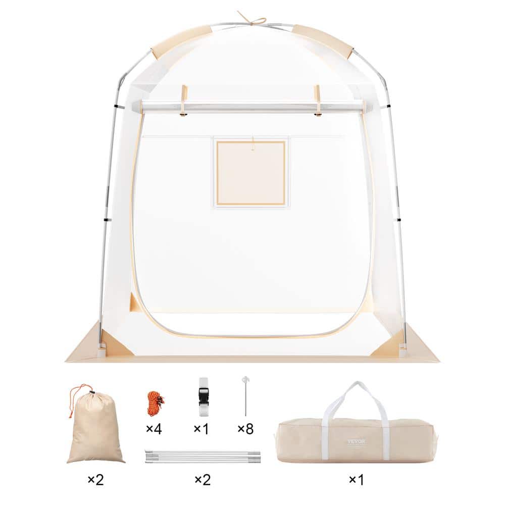 4-Person Clear PVC Camping Bubble Tent with Carry Bag