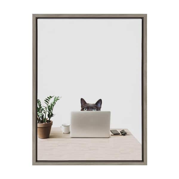 Kate and Laurel Sylvie I'm Cherise the Cat by the Creative Bunch Studio Framed Canvas Animal Art Print 24 in. x 18 in.