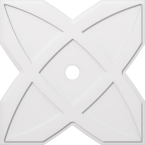 Ekena Millwork 1 in. P X 14 in. C X 40 in. OD X 4 in. ID Titus Architectural Grade PVC Contemporary Ceiling Medallion