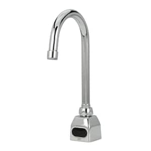 AquaSense Gooseneck Sensor Faucet with 0.5 GPM Aerator and 4 in. Cover Plate in Chrome