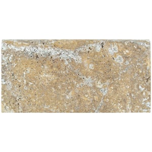 Tuscany Scabas 2 in. x 12 in. x 24 in. Brushed Travertine Pool Coping (2 sq. ft.)