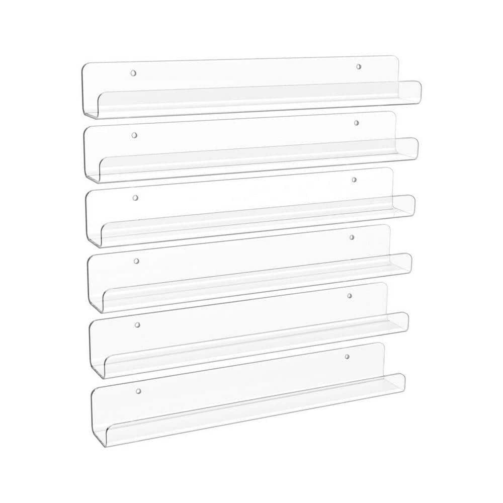 Plastic Clear 1.7 in. x 1.7 in. Acrylic Wall Mount Magazine Rack LX0644 ...