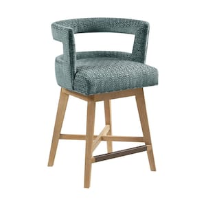 Crimson 25 in. Grey Wood Counter Stool