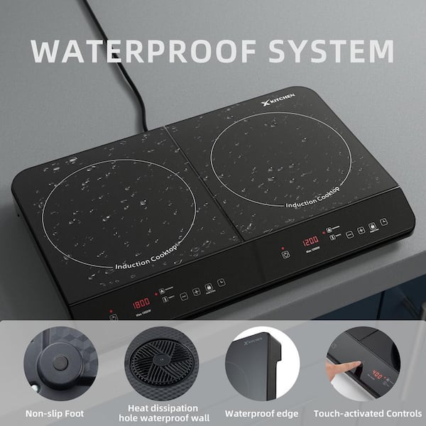 X KITCHEN 24 in. 2-Elements Smooth Top Surface Induction Cooktop