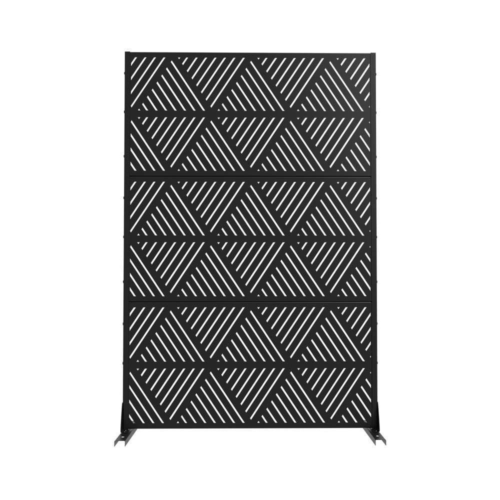 Outdoor Privacy Fence 47 in. L x 16 in. W x 72 in. H Black Galvanized Steel Garden Privacy Screen price history on PriceWatchPro
