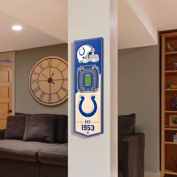 YouTheFan NFL Indianapolis Colts 6 in. x 19 in. 3D Stadium Banner