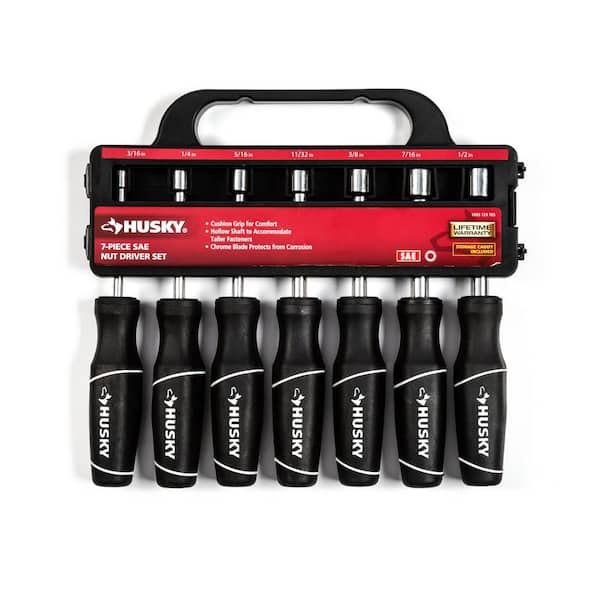 Husky SAE Cushion Grip Nut Driver Set (7-Piece) H7PCNUTDRSAE - The