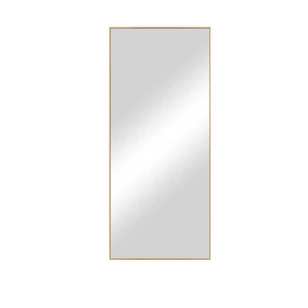Unbranded 28 in. W x 71 in. H Modern Rectangle Framed Gold Standing Mirror
