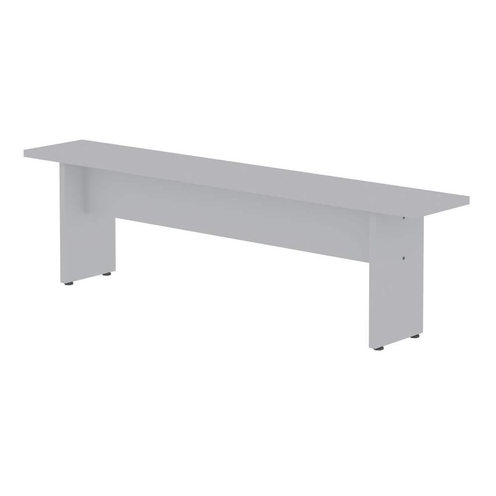White MDF 3-Piece Dining Set with Benches
