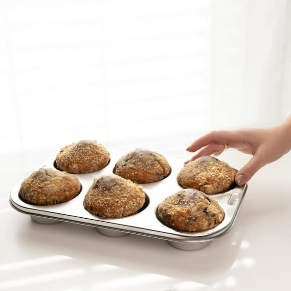Fox Run Stainless Steel Extra Large Muffin and Cupcake Pan Fox Run Stainless Steel Extra Large Muffin and Cupcake Pan