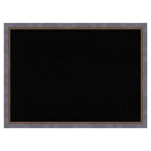 2-Tone Blue Copper Wood Framed Black Corkboard 30 in. x 22 in. Bulletine Board Memo Board