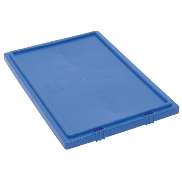 QUANTUM STORAGE SYSTEMS 6 Gal. Genuine Stack and Nest Tote in Blue Lid for SNT200 (6-Pack)