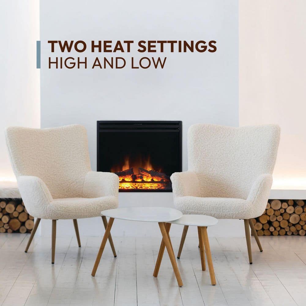 Cambridge 23-Inch Black Freestanding Electric Fireplace Heater