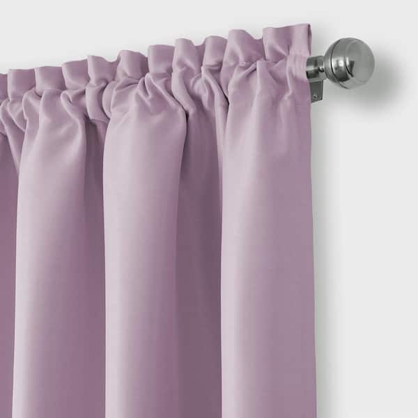 Elrene Lavender Faux Silk Rod Pocket, Lavender Blackout Curtains