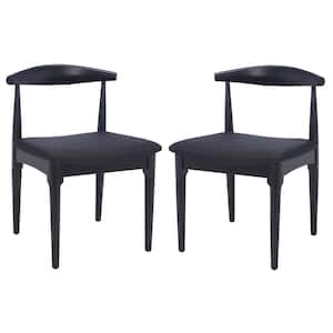 Lionel Black 17 in. Wood Dining Chair Set of 2