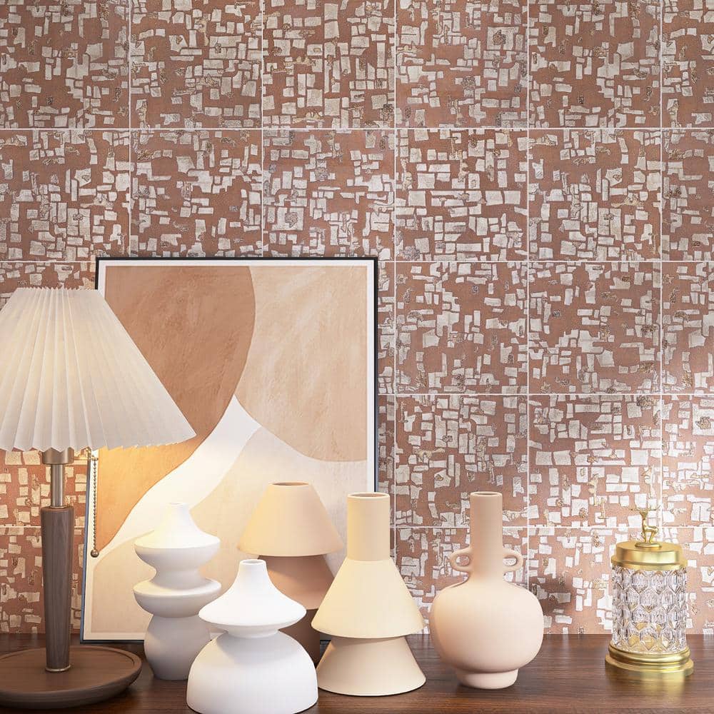 Charlotte 8x8 Fall Copper Textured Porcelain Square Tile