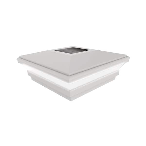 veranda white solar post cap