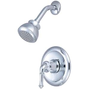 Del Mar 1-Handle Wall Mount Shower Faucet Trim Kit in Polished Chrome (Valve not Included)