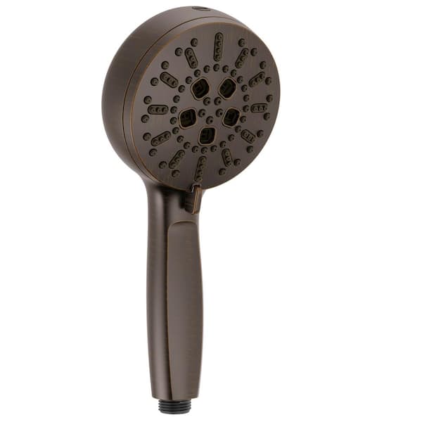 Delta 7-Spray Patterns 4.5 in. Wall Mount Handheld Shower Head 1.75 GPM with Cleaning Spray in Venetian Bronze
