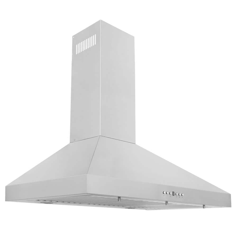 ZLINE Kitchen and Bath 36 in. 400 CFM Convertible Vent Wall Mount Range Hood in Stainless Steel, Brushed 430 Stainless Steel
