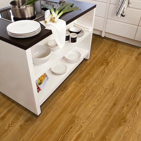 TrafficMaster Winding Brook 6 MIL x 6 in. W x 36 in. L Click Lock Waterproof  Luxury Vinyl Plank Flooring (24 sqft/case) VTRHDWINBRO6X36 - The Home Depot