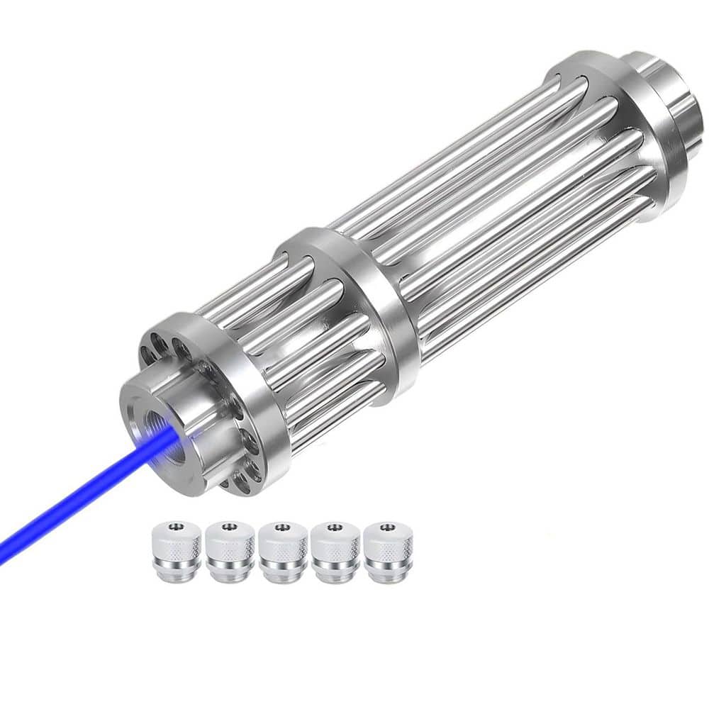 2-Pack Blue LED Flashlights - Zoomable Waterproof Tactical Lights For Hunting & Fishing