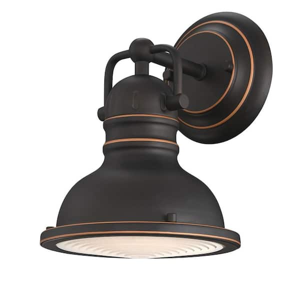 Boswell 1-Light Oil-Rubbed Bronze with Highlights Wall Sconce
