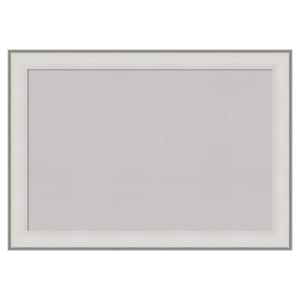 Imperial White Framed Grey Corkboard 41 in. x 29 in Bulletin Board Memo Board