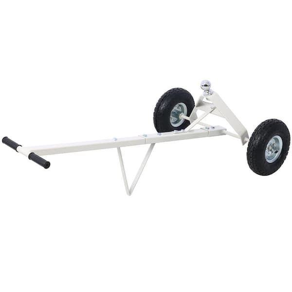 Trailer Dolly 600 lbs. Capacity with 1.9 in. Hitch Ball Carbon Steel Trailer Mover and Pneumatic Tires, Gray