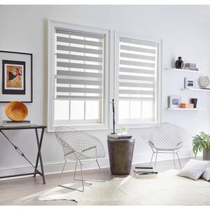Cut-to-Size Grey Cordless Light Filtering Roller Shades 31 in. W x 64 in. L