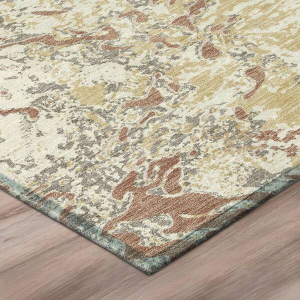 Chantille Machine Washable Indoor/Outdoor Abstract ACN3163 Rust 2 ft. x 3 ft. Accent Rug