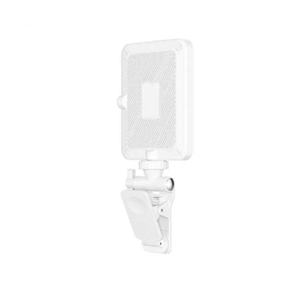 Portable LED Selfie Light with Adjustable 80° Angle and 3 Color Mode Temperatures for Selfies & Vlogs, White