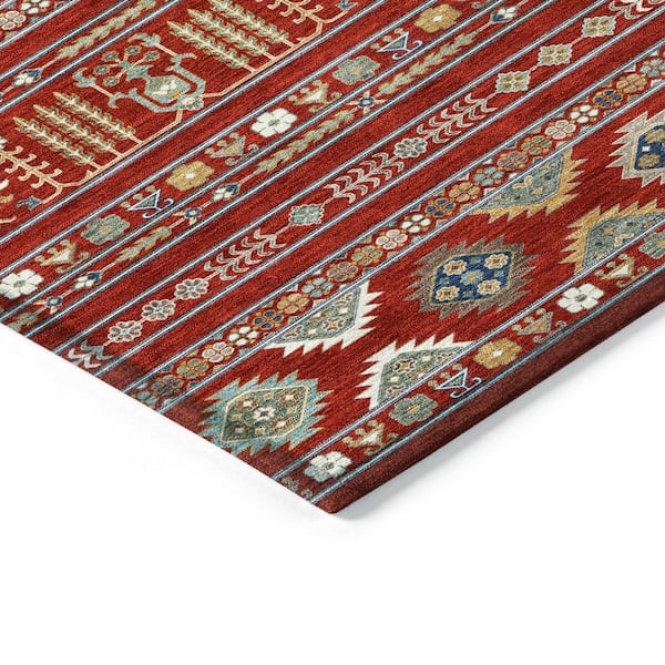 Chantille Machine Washable Indoor/Outdoor Abstract ACN2244 Red 3 ft. x 5 ft. Area Rug