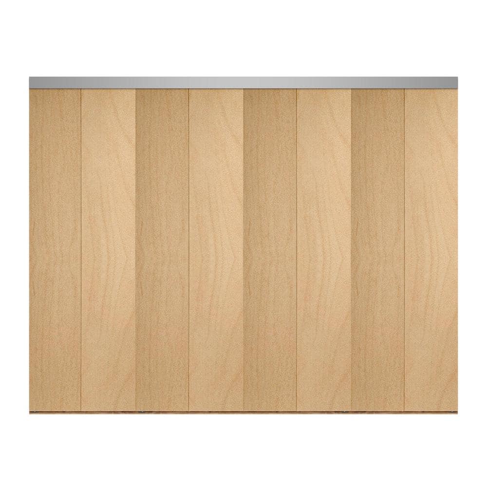 102 in. x 84 in. Smooth Flush Stain Grade Maple Solid Core MDF Interior Closet Bi-fold Door with Chrome Trim price history on PriceWatchPro