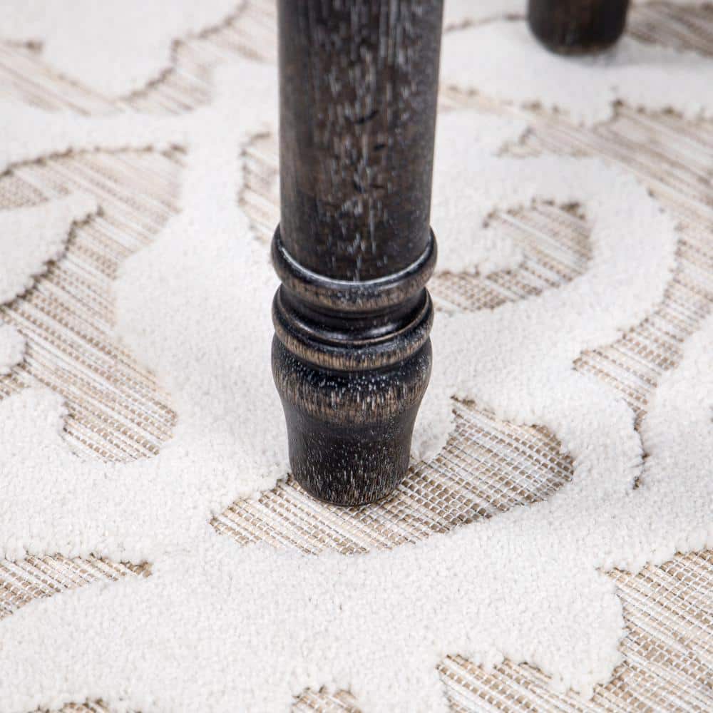 Natural Driftwood Rectangular Stain-Resistant Synthetic Rug 4' x 6'