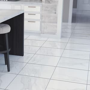 Ella Hill Calacatta 17-3/4 in. x 17-3/4 in. Ceramic Floor and Wall Tile (15.54 sq. ft./Case)