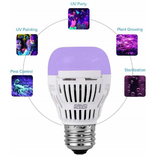 udstødning kort orientering SANSI 5-Watt UV LED Black Light Bulb (2-Pack) 01-02-001-010502 - The Home  Depot