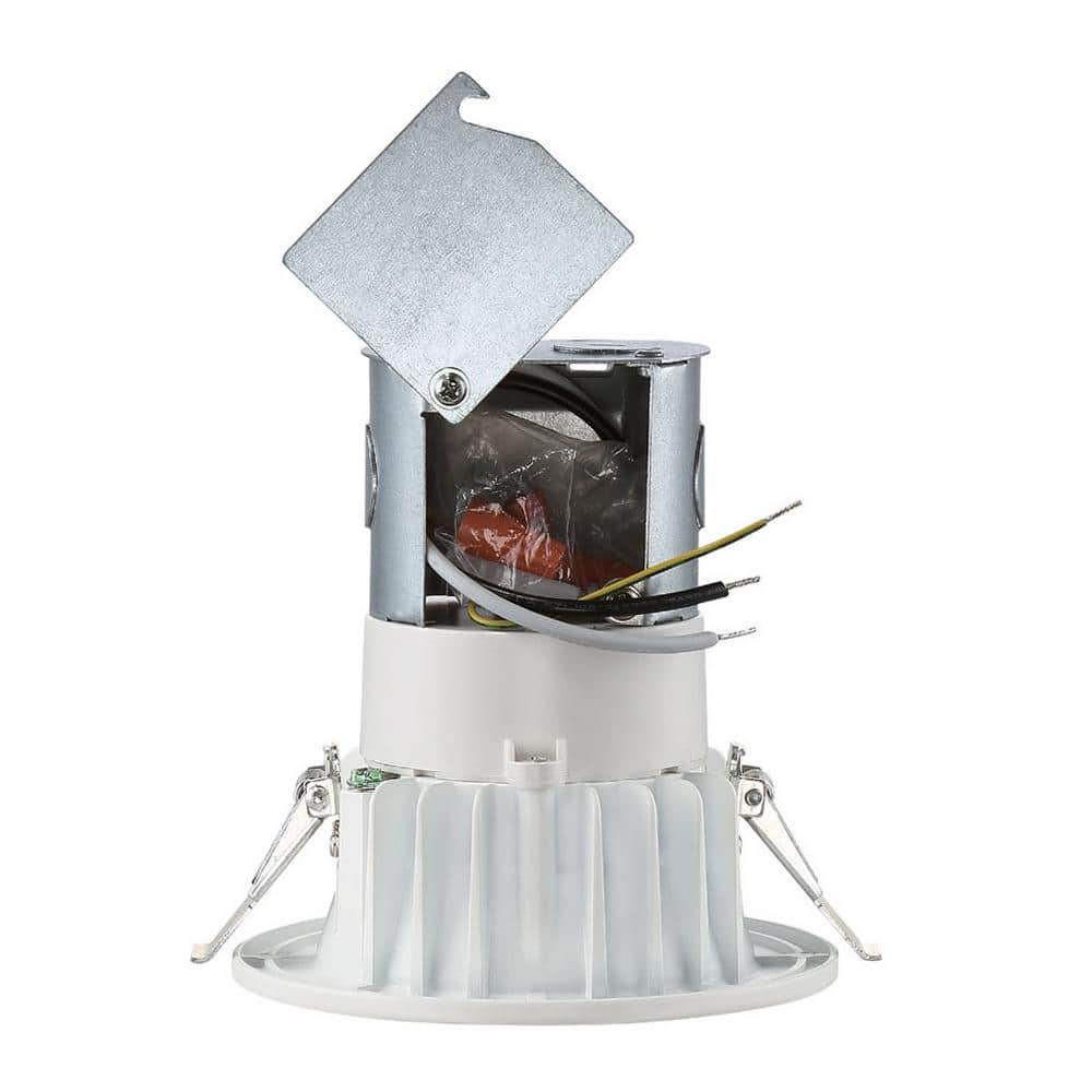 White Aluminum 4'' LED Recessed Lighting Kit for Indoor/Outdoor Use