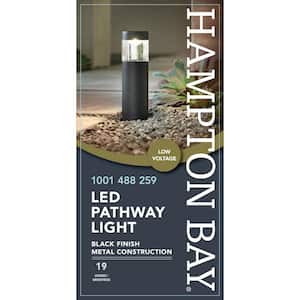 Helena 10-Watt Equivalent Low Voltage Black Integrated LED Round Outdoor Landscape Path Bollard Light