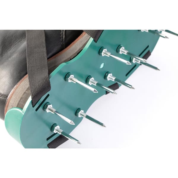 Envy Green Lawn Aerator Shoes Ready-to-Use Pre-Assembled One-Size-Fits-All Gardening Shoes Lawn Aerator with X-Strap Lawn Aerator Spike Shoes for
