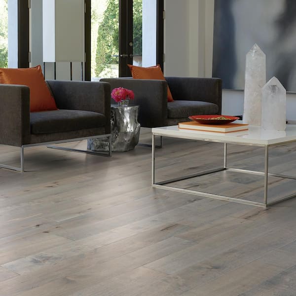 Capitola Maple 3/8 in. T x 6.5 in. W Click Lock Wire Brushed Engineered Hardwood Flooring (23.6 sq. ft./case)
