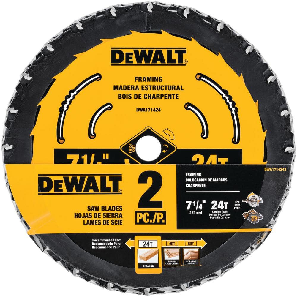 DEWALT 5-1/2-in 24-Tooth Rough Finish Carbide Circular Saw Blade in the Circular  Saw Blades department at