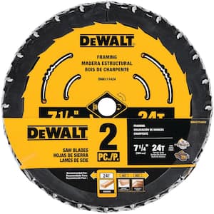 7-1/4 in. 24-Tooth Circular Saw Blades (2-Pack)