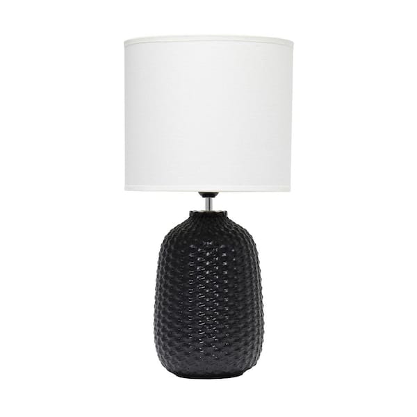 Black lamp base cheap with white shade