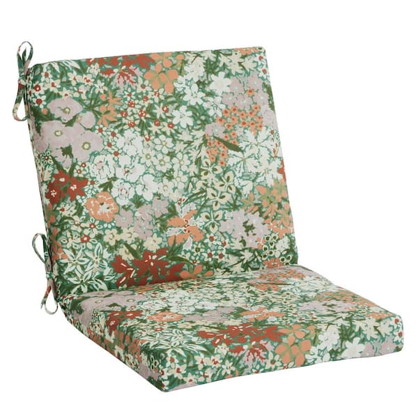 20 in. W x 17 in. D Universal Outdoor Mid Back Dining Chair Outdoor Cushion in Endive Floral