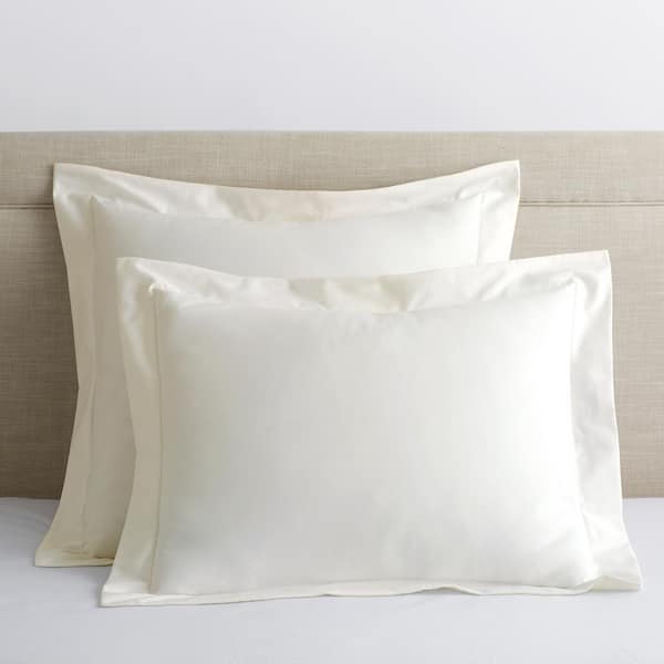 The Company Store Legends Hotel Ivory 450-Thread Count Wrinkle-Free Supima Cotton Sateen Standard Sham