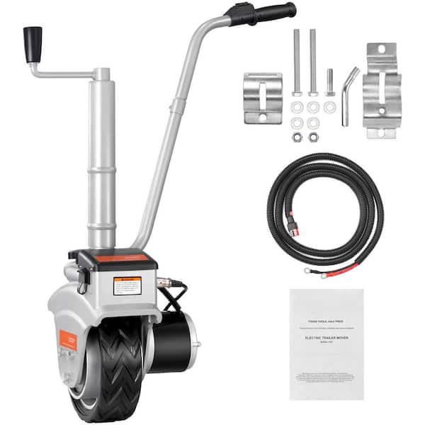 Electric Trailer Dolly, 350W 12V Trailer Jockey Wheel with 22 ft./min Moving Speed, 5000lbs. Towing Capacity, Adjustable
