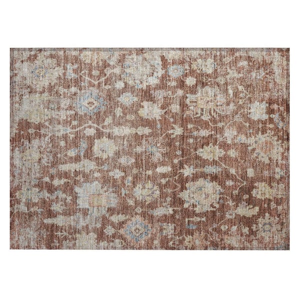 Chantille Machine Washable Indoor/Outdoor Abstract ACN2355 Paprika 2 ft. x 3 ft. Accent Rug