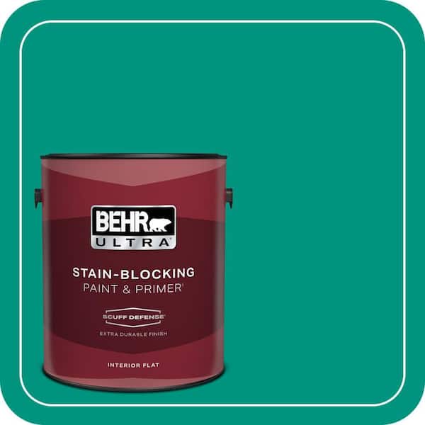 BEHR ULTRA 1 gal. #S-G-480 Aqua Waters Extra Durable Flat Interior Paint & Primer